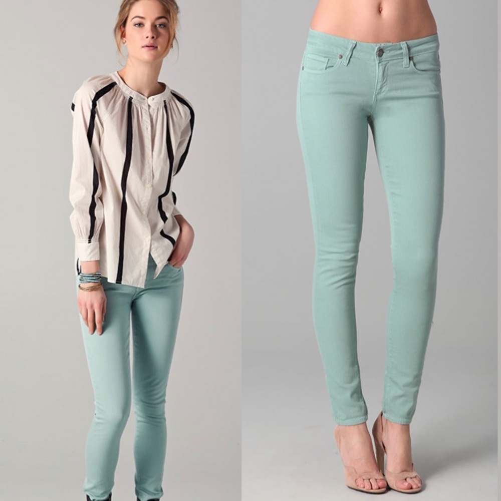 Paige mint Skinny Jeans !!